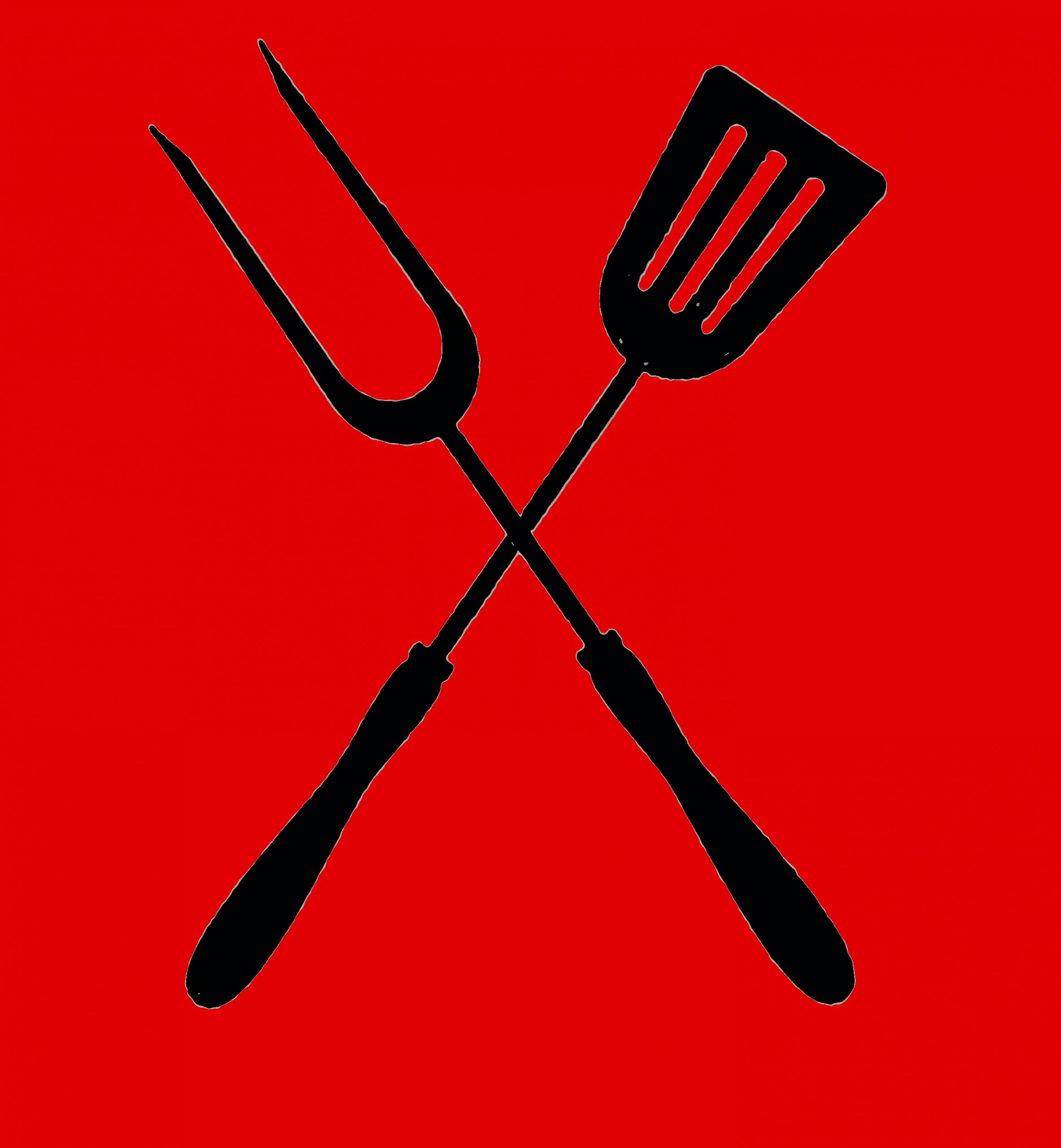 Fourchettes Noires-Fond Rouge-DALTONS-CANTEEN